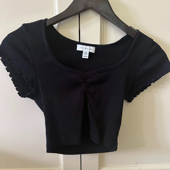 Black Crop Top - Picture 1 of 4